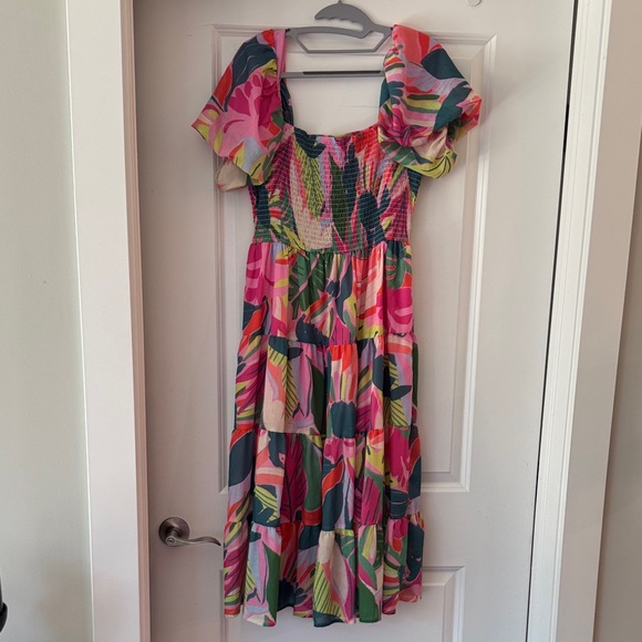 Crystal Doll Multicolor Smocked Dress - Picture 1 of 3